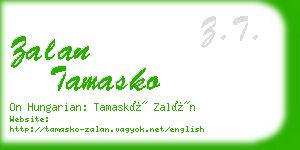 zalan tamasko business card